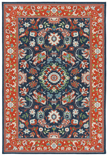 Casual, Traditional,Global Inspired, Textured Loop Pile 2'2" X 8' Runner Tangerine Polypropylene