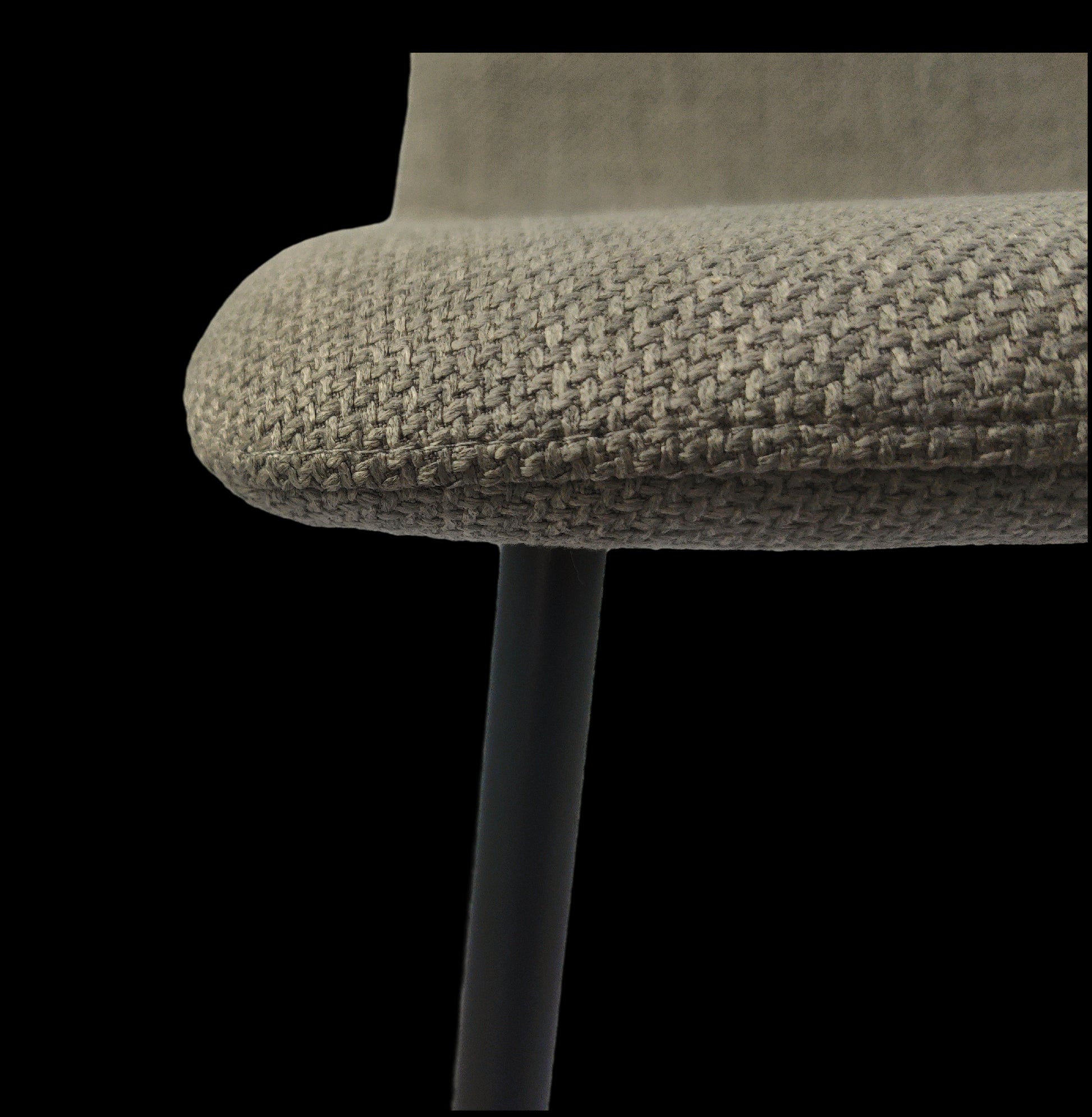 Dining Chairs Set Of 4,Modern Kitchen Dining Room Chairs,Upholstered Dining Accent Chairs In Linen Cushion Seat And Sturdy Black Metal Legs Grey Light Gray Foam Linen