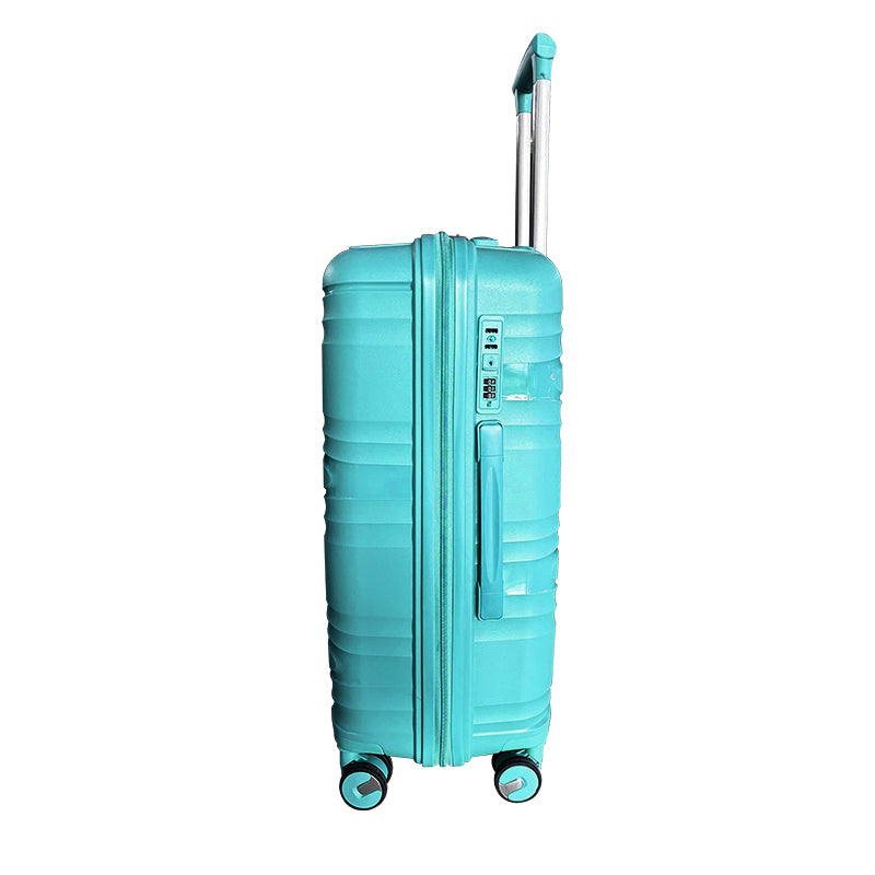 Hardside Luggage Sets 3 Pieces, Expandable Luggages Spinner Suitcase With Tsa Lock Lightweight Carry On Luggage 20Inch 24Inch 28Inch Teal Blue Polypropylene