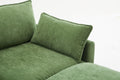 Modular Sectional Sofa, 3 Seater Sofa With Ottoman, Modern L Shaped Sofa For Living Room Bedroom Apartment Green Wood Fabric 4 Seat