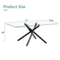 Large Modern Minimalist Rectangular Glass Dining Table For 6 8 With 0.39