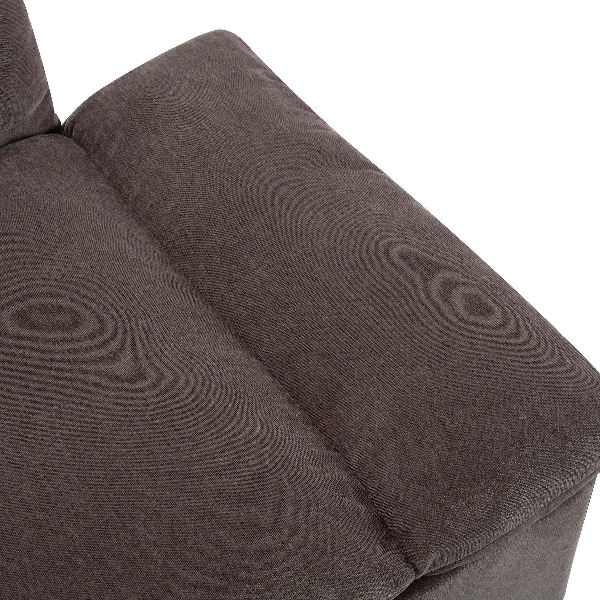 119.5'' 3 Seater Sofa With 2 Storage Unitsfor Living Room, Office, Apartment Gray Polyester 3 Seat