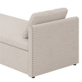 Modern Upholstered Chaise Lounger Daybed Small Single Daybed With 2 Drawers, No Mattress Needed, Perfect For Living Rooms & Home Office, Linen Fabric, Beige Beige Linen
