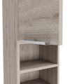 Milwaukee Medicine Cabinet, Two Shelves, Single Door Cabinet, Two Interior Shelves Light Gray 1 4 32 To 35 In Bathroom Wall Mounted Contemporary,Modern 10 15 Inches Melamine Engineered Wood