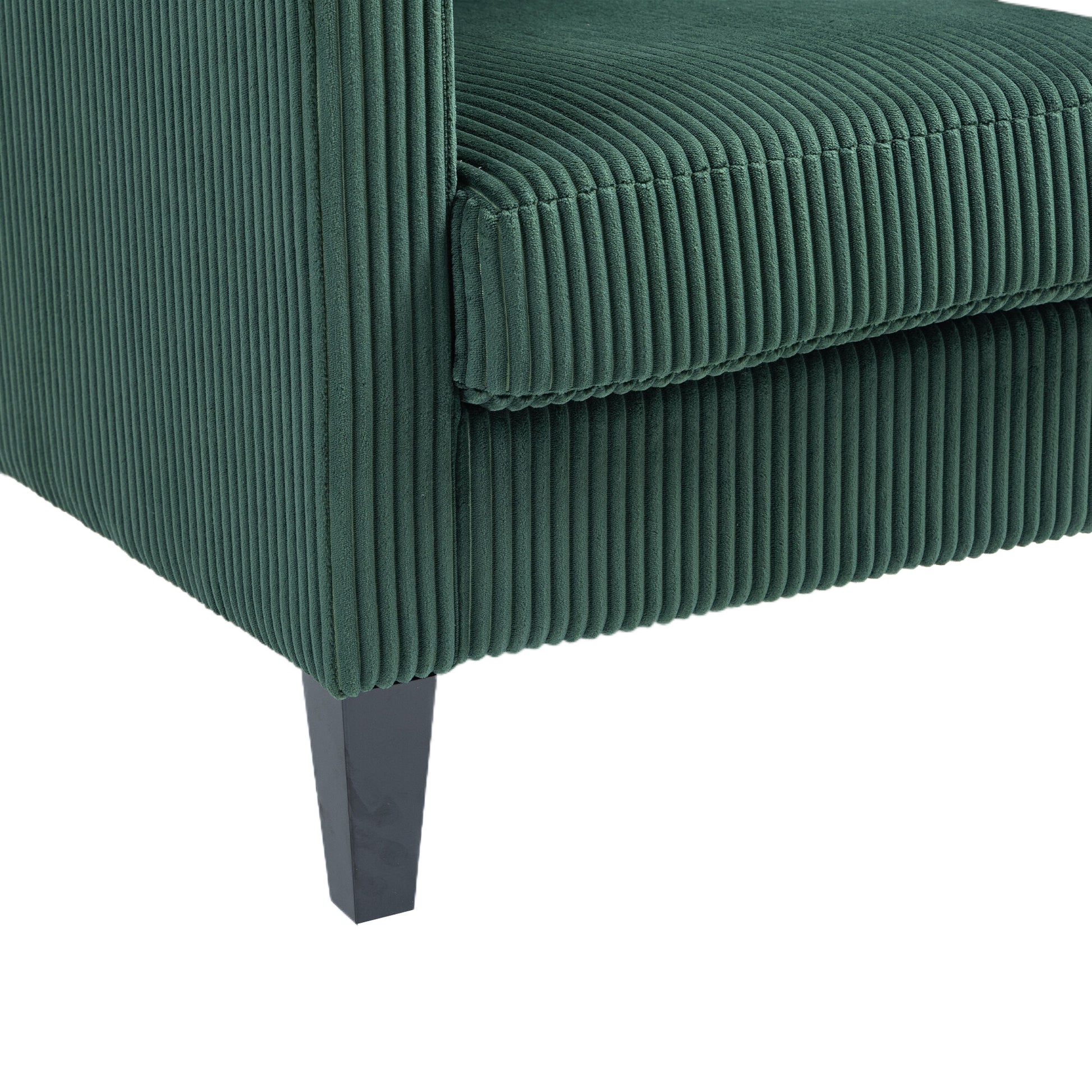 Coolmore Modern Accent Chair,Upholstered Armchair With Scooped Arms For Bedroom,Apartment,Studio,Office,Waiting Room Emerald Corduroy Emerald Foam Corduroy
