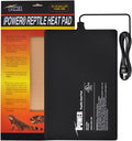 8 By 12 Inch 16W Reptile Heat Mat, Under Tank Warmer Terrarium Heat Pad For Turtles Lizards Frogs And Other Small Animals, Multi Sizes Black Pvc