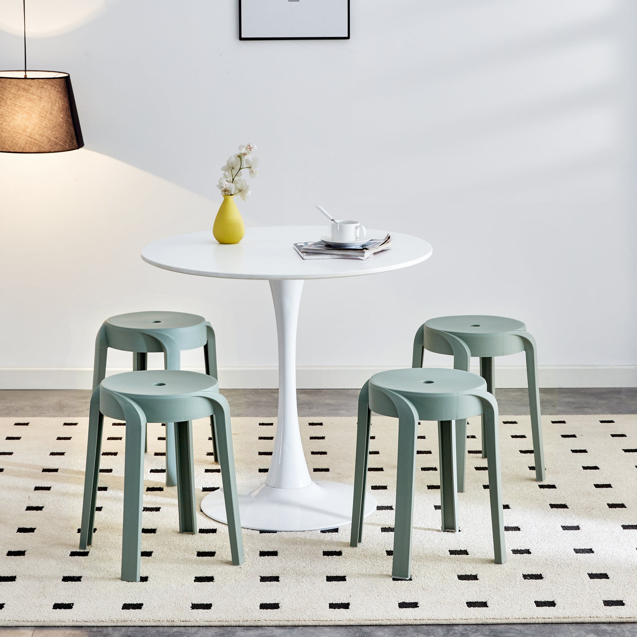 6 Pack Stackable Classroom Stools Plastic Stools Nesting Stools Colorful Round Stools Indoor Outdoor Flexible Seating Decorative Stools Chairs For Home Office School Classroom Green Green Plastic