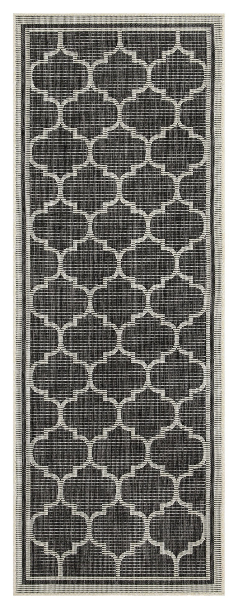 Sunshine Gc Har2005 Anthracite 7 Ft. 10 In. X 10 Ft. 3 In. Indoor Outdoor Area Rug Anthracite Polyester Polypropylene