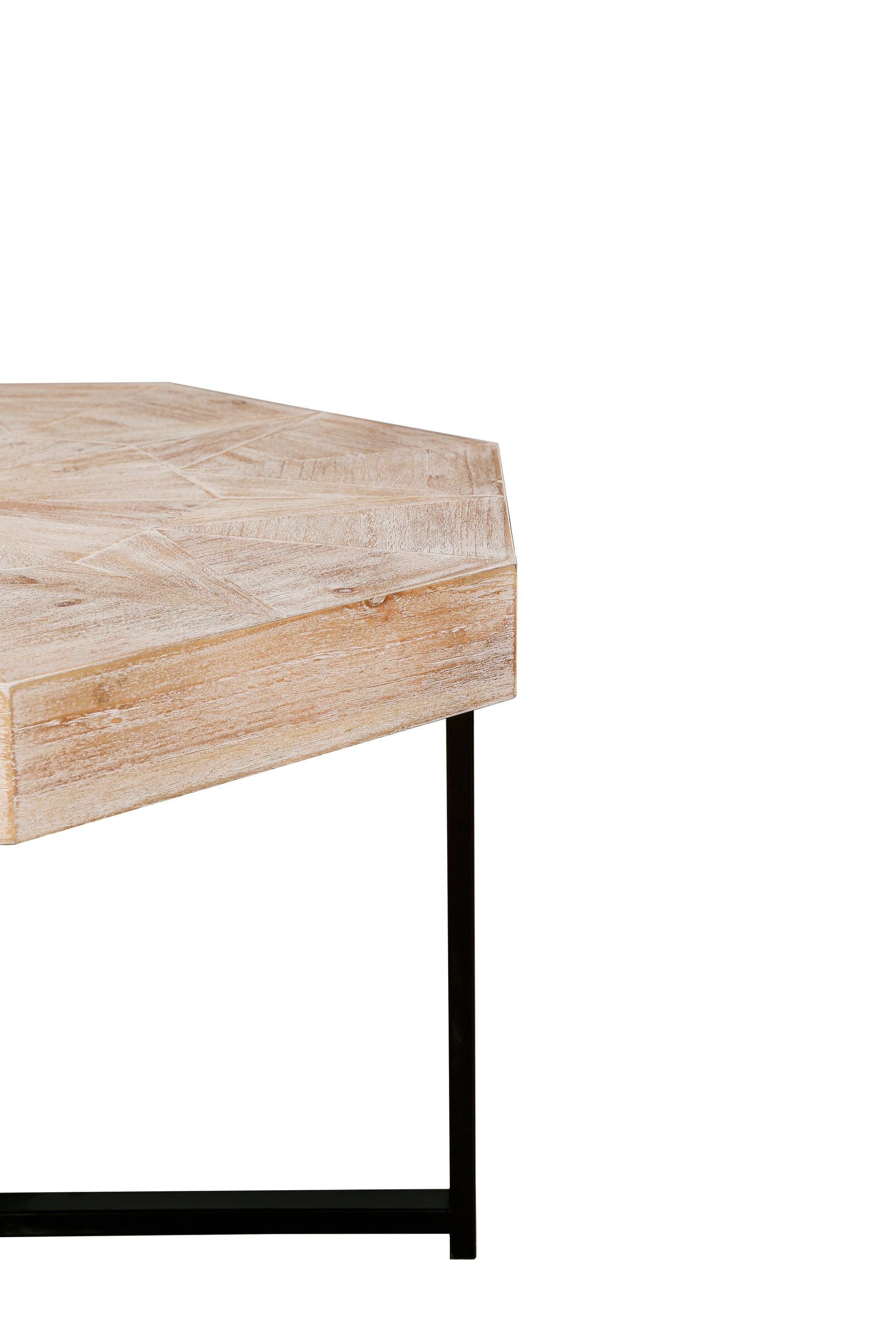 Wood Octagonal Vintage Patchwork Craft Farmhouse 30 Inch Wooden Table Top Cross Metal Legs Coffee Table For Living Room Antique Wood Oak Natural Wood Antique White Primary Living Space Antique Floor Mount Open Storage Coffee & End Tables Mdf Mdf