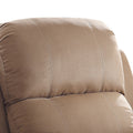 Brown Recliner With Pillow Top Arm Brown Microfiber Manual Handle Metal Primary Living Space Tight Back Handle Pillow Top Arms Wood Fabric
