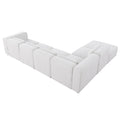 Modular Sofa Beigechenille Fabric, Simple And Grand, The Seat And Back Is Very Soft. This Is Also A Knock Down Sofa Beige Chenille 6 Seat