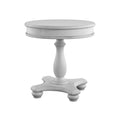 Mariano Gray Round End Table Gray Gray Round Solid Wood