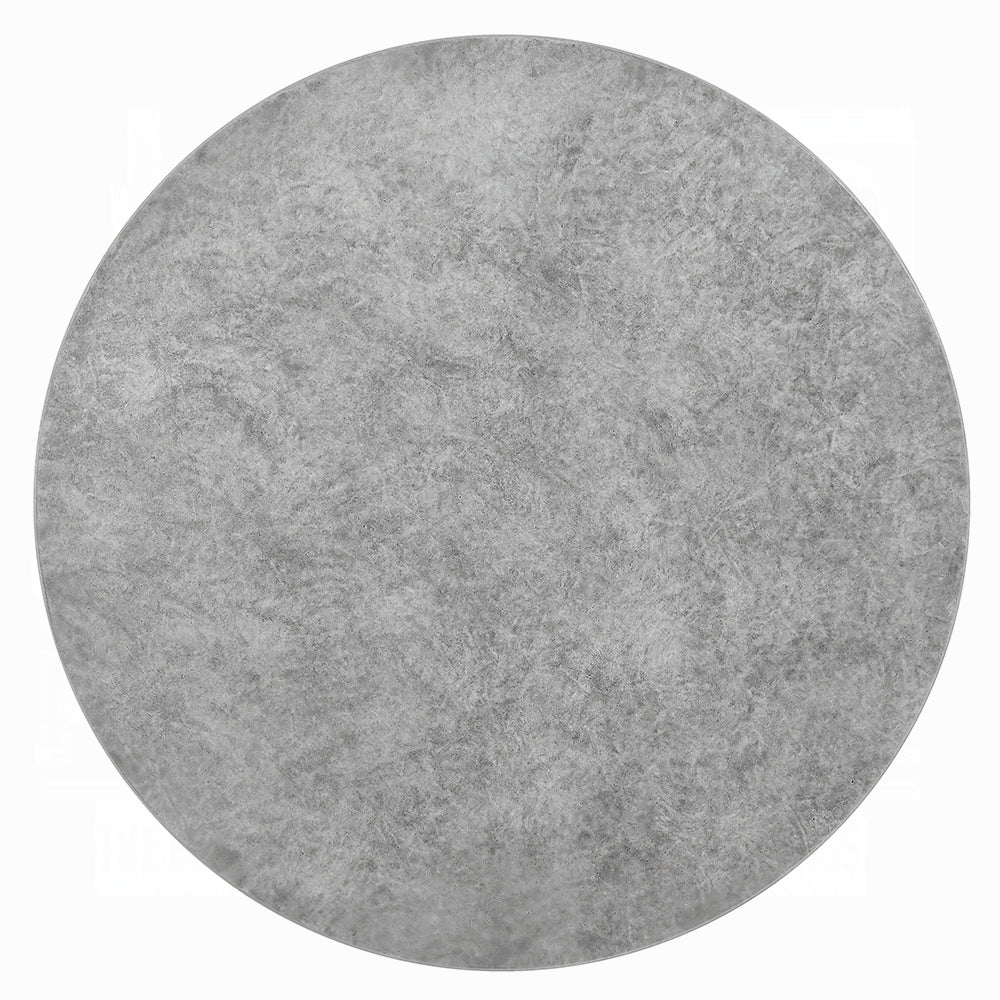 Weathered Grey End Table With Pedestal Grey Primary Living Space Contemporary Round Cement Pedestal