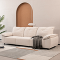 2239 Beige Fabric, Pillowcase Can Be Removed For Cleaning, Backrest Can Also Be Removed, Convenient And Easy To Take Care Of It. Beige Fabric 3 Seat