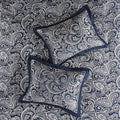 12 Piece Comforter Set With Cotton Bed Sheets Navy Cal King California King Navy Polyester
