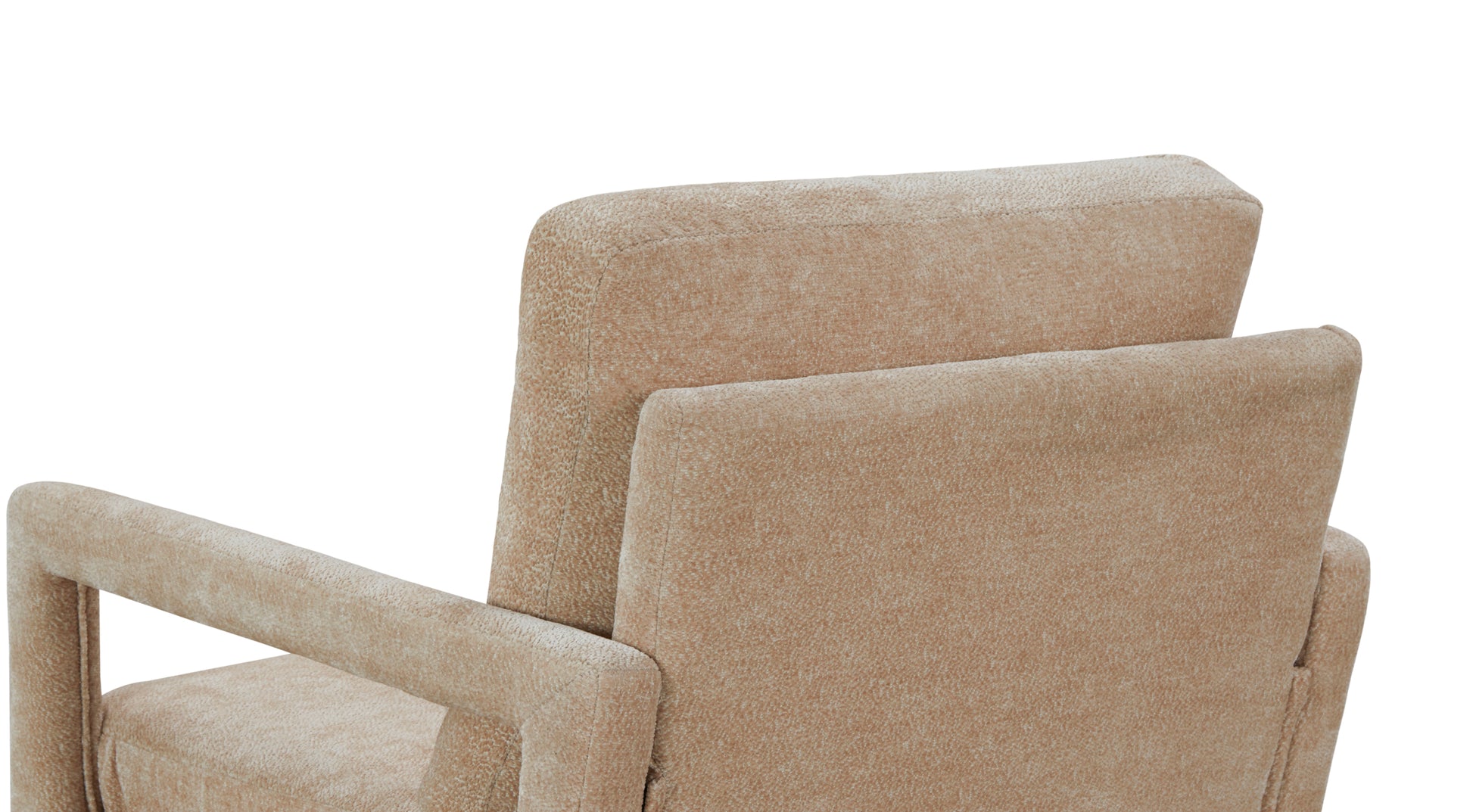 Mid Century Armchairaccent Chair With Chenille Armrest & Soft Cushion For Living Room, Bedroom, Home Office, Study, Beige Beige Foam Wood Fabric