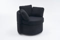 029 Teddy Fabric Swivel And Storage Chair With Back Cushion For Living Room,Black Black Primary Living Space Modern Foam Teddy