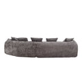 Modular Sectional Sofa, U Shaped Couch With Sofa For Five & Pillows, Modern Minimalist Chenille Fabric Large Comfy Cloud Sofas, Living Room Furniture Sets Gray Chenille 5 Seat