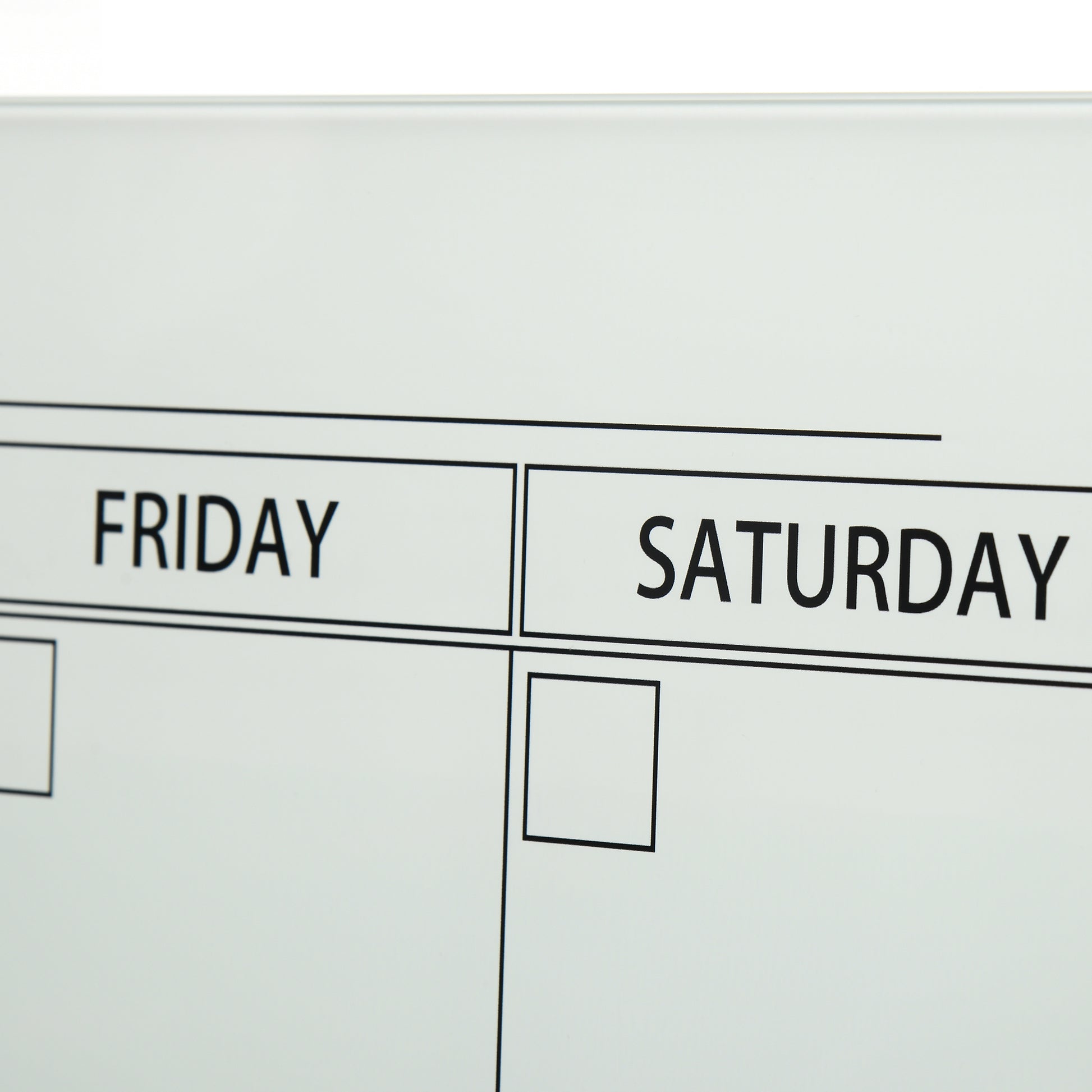 Vinsetto 35"X23" Dry Erase Wall Calendar Glass Whiteboard Monthly Planner For Homeschool Supplies & Home Office Organization With 4 Markers And 1 Eraser,Frameless White Glass