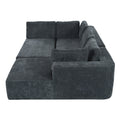 Modern Large Modular Sectional Sofa For Living Room, Bedroom, Salon, 3 Piece Free Combination Gray Polyester 3 Seat
