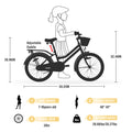 Multiple Colors,Girls Bike With Basket For 7 10 Years Old Kids,20 Inch Wheel ,No Training Wheels Included Cycling Yellow Garden & Outdoor Carbon Steel