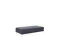 Modern Ink Blue Large Ottoman Metal Legs 1Pc Cocktail Ottoman Living Room Blue Faux Leather Primary Living Space Blue Contemporary,Modern Rectangle Bonded Leather