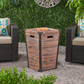 Delany 19.5 Column Fire Pit 40,000Btu Brown Magnesium Oxide