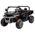 24V Ride On Truck 2 Seater Ride On Utv With 2X200W Motor Ride On Dump Truck With Dump Bed Shovel Ride On Car With Remote Control Electric Vehicle With Non Slip Tyre For Boys Girls Black Plastic