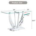 Modern Minimalist Rectangular Glass Table With 0.39 