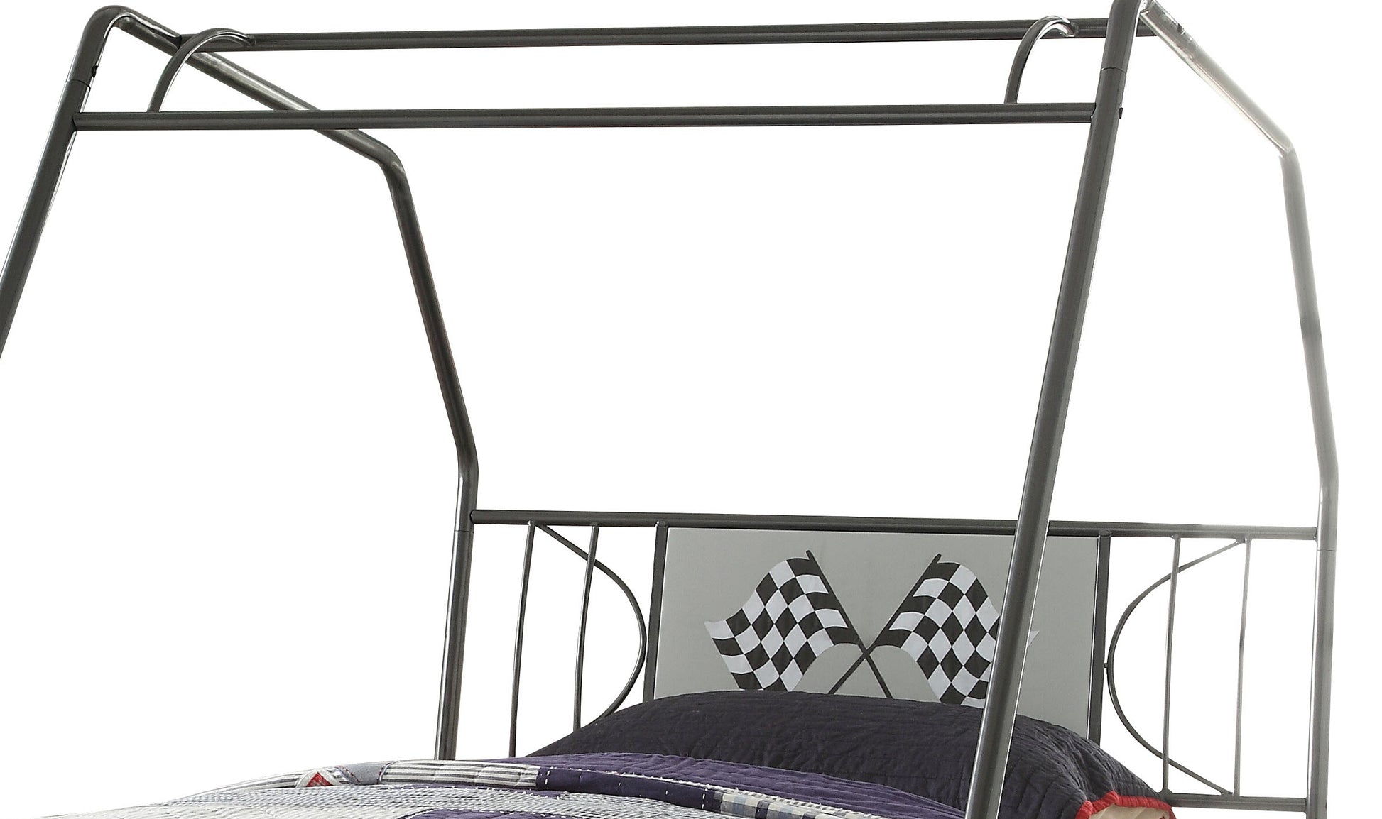 Gunmetal Twin Bed Box Spring Not Required Twin Gunmetal Metal Steel