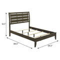 Grey Queen Sleigh Bed Box Spring Required Queen Grey Wood Gray Contemporary Panel Wood