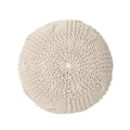 Knited Pouf Beige Cotton
