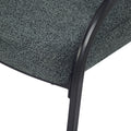 Upholstered Dining Chairs With Metal Legs Set Of 2 ,Dark Green Black Dark Green Black Fabric Metal