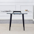 With A Clever Retractable Mechanism, The Mdf Table Top Is Made Of Black Metal Legs And Has A Smooth And Delicate Surface. The Unique Look Creates The Sleekof A Modern Home. White Mdf Metal