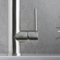 Dax Single Handle Pull Down Kitchen Faucet Brushed Finish Steel Gray Stainless Steel