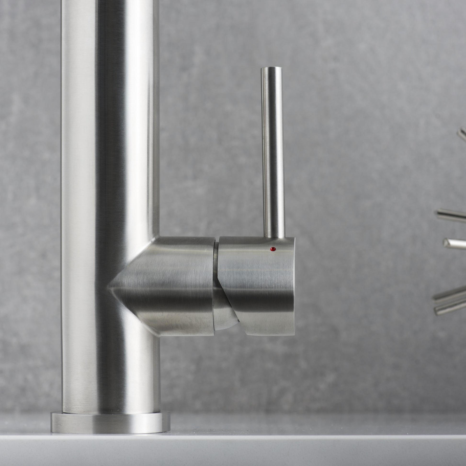 Dax Single Handle Pull Down Kitchen Faucet Brushed Finish Steel Gray Stainless Steel