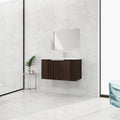 36 Inch Bathroom Cabinet With Resin Sink,Soft Close Doors,Float Mounting Design Silver Brown Stripe Bathroom Modern Plywood Plywood