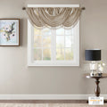 Faux Silk Waterfall Embellished Valance Champagne 38X46