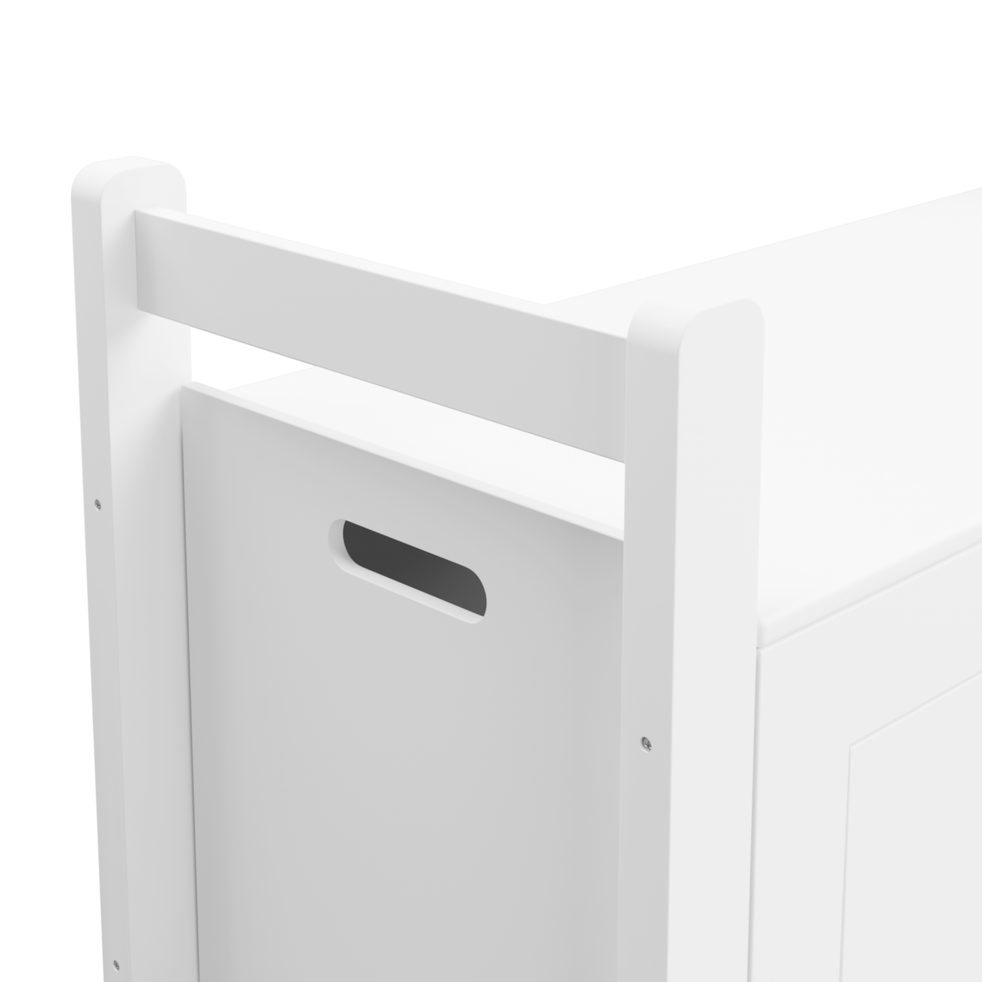 Kids Toy Box Chest, White Rubber Wood Toy Box For Boys Girls, Large Storage Cabinet With Flip Top Lid Safety Hinge, Toy Storage Organizer Trunk For Nursery, Playroom White Mdf