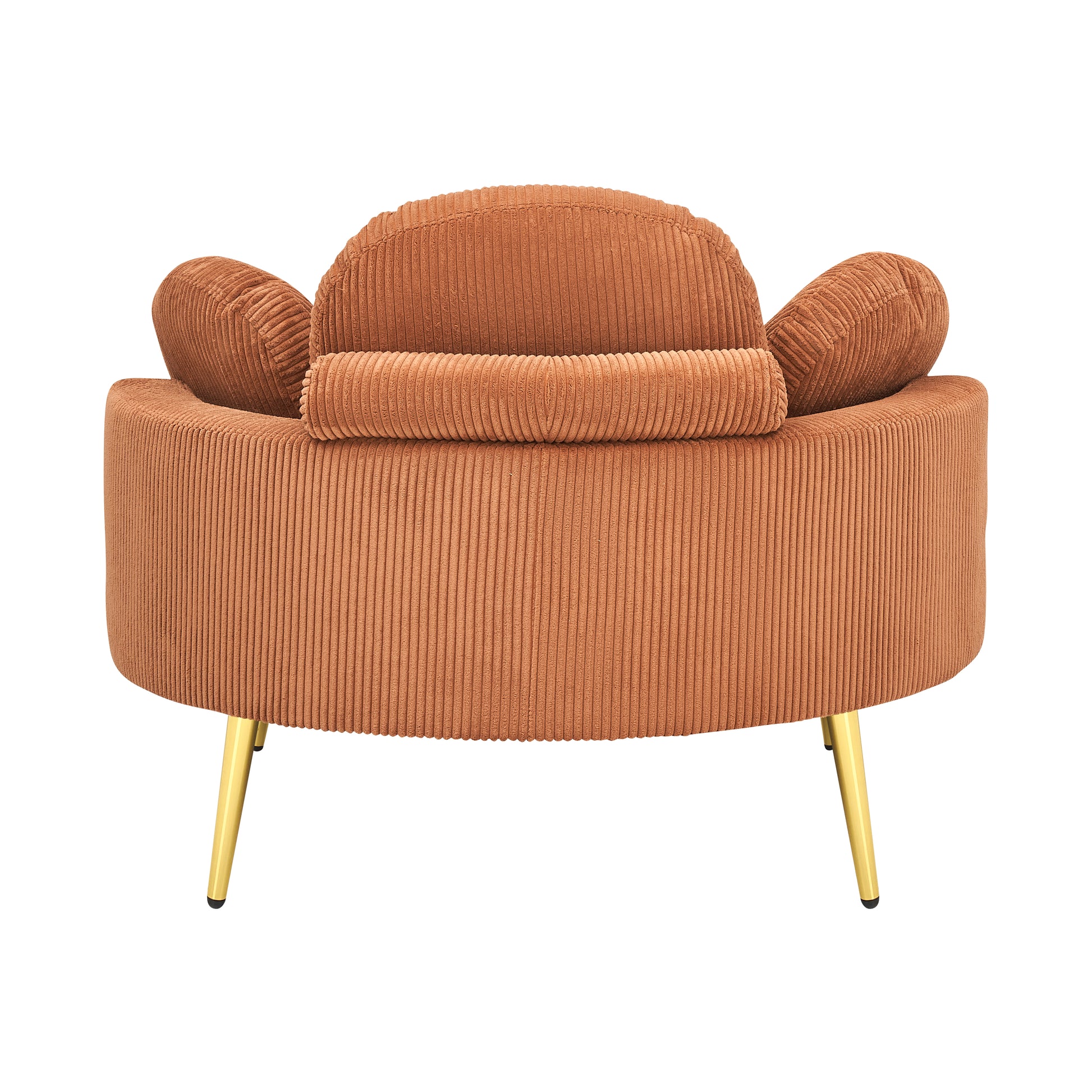 3206 Comfortable Seating Suitable For Small Apartment Bedroom Space Orange Corduroy 1 Seat