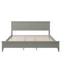 Modern Gray Solid Wood King Platform Bed Old Sku:Wf283526Aae King Gray Solid Wood