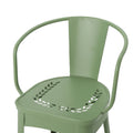 Lourdes 3 Pc Kd Metal Set Green Iron