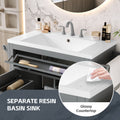 30'' Bathroom Vanity With Top Sink, Modern Bathroom Storage Cabinet With 2 Drawers And A Tip Out Drawer, Single Sink Bathroom Vanity Same As Sw000143Aae Grey Bathroom Modern Solid Wood Mdf Resin