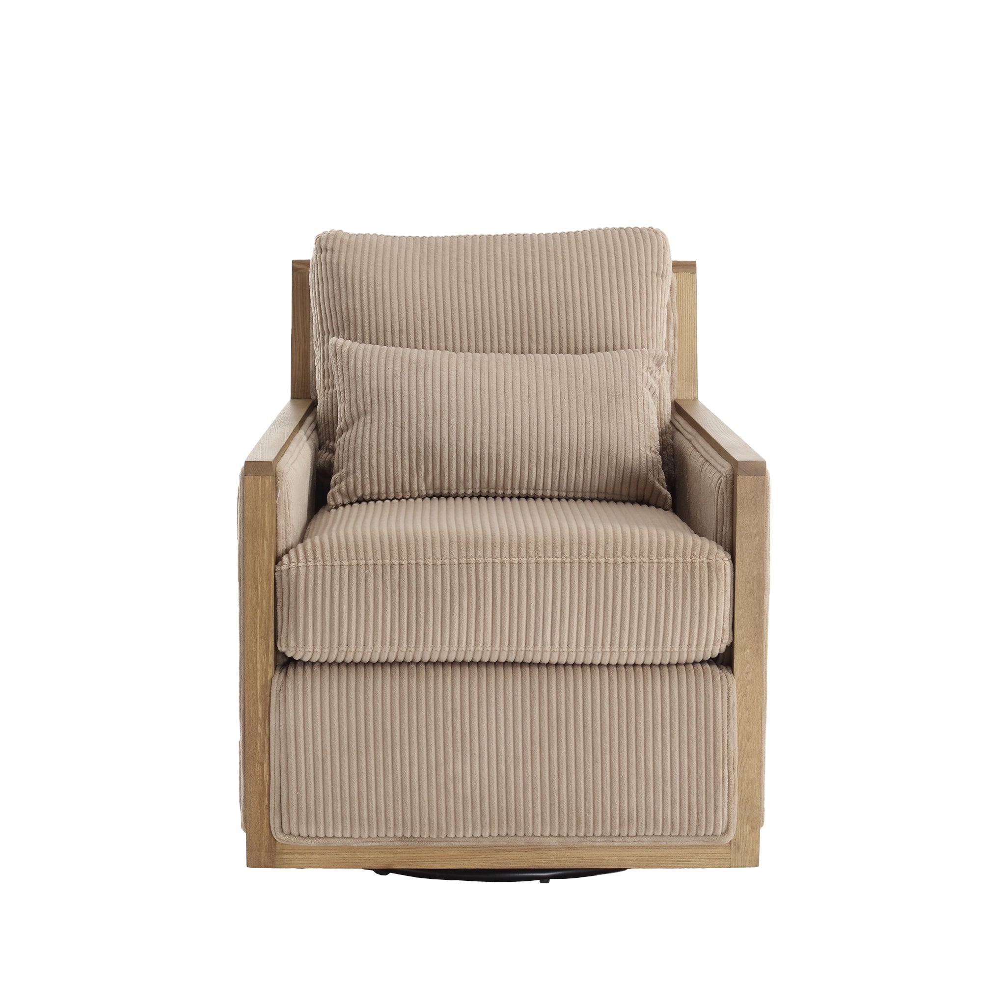 Coolmore Corduroy Swivel Barrel Chair, Comfy Accent Sofa Chair For Living Room, 360 Degree Swivel Barrel Club Chair, Leisure Arm Chair For Nursery, Hotel, Bedroom, Office, Lounge Camel Camel Primary Living Space Foam Corduroy