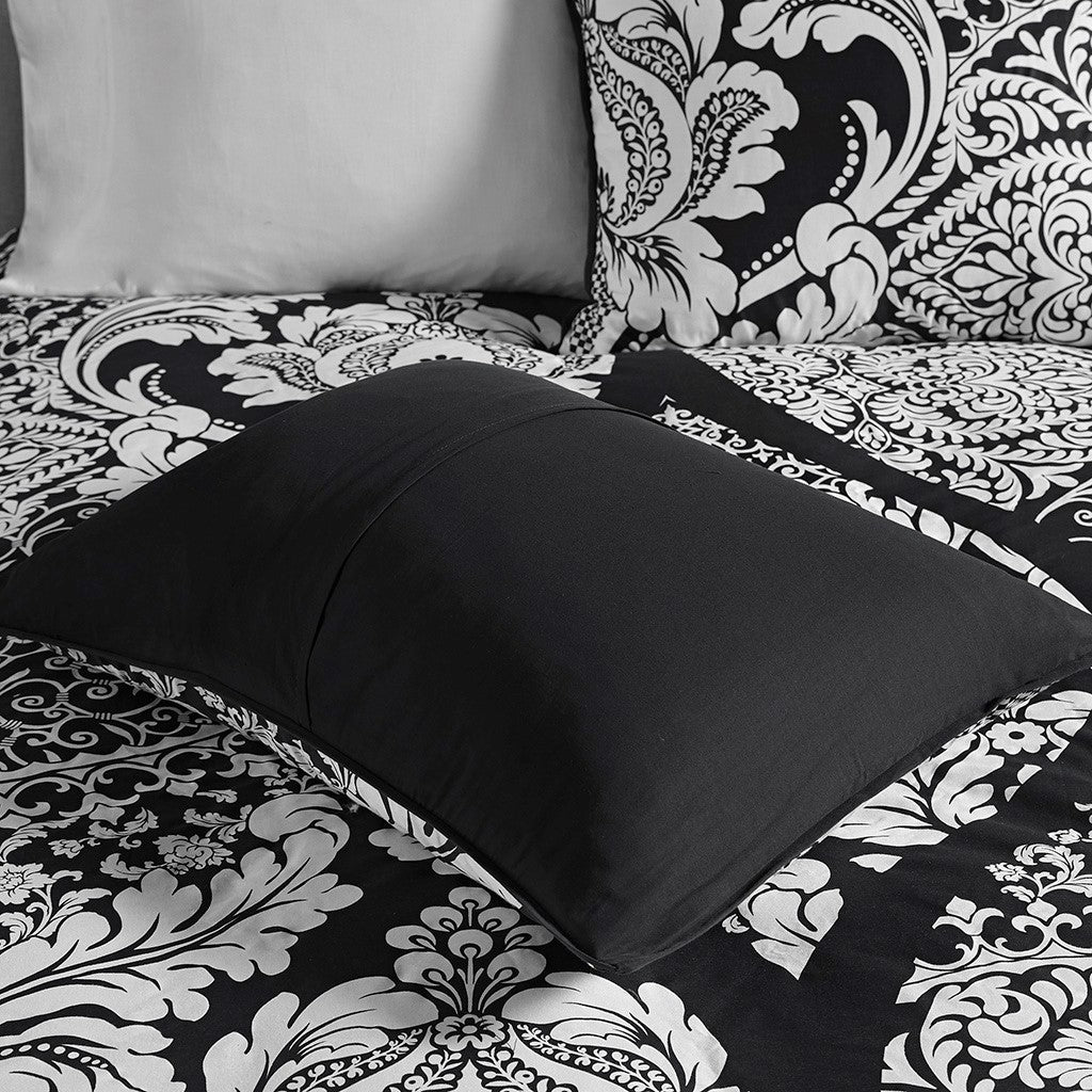 6 Piece Printed Duvet Cover Set Queen Multicolor Polyester