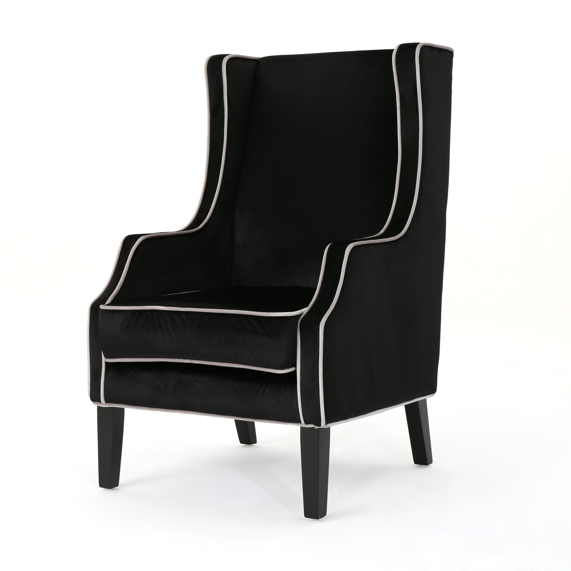 Club Chair Black Velvet