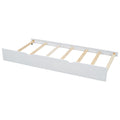 Twin Size Platform Bed With Storage Headboard And Footboard, Pull Out Shelves And Twin Size Trundle, White Box Spring Not Required Twin White Wood Bedroom Bed Frame Solid Wood Mdf