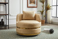 Swivel Chair, 360 Swivel Accent Chair, Barrel Chair For Living Room Bedroom Beige Fabric