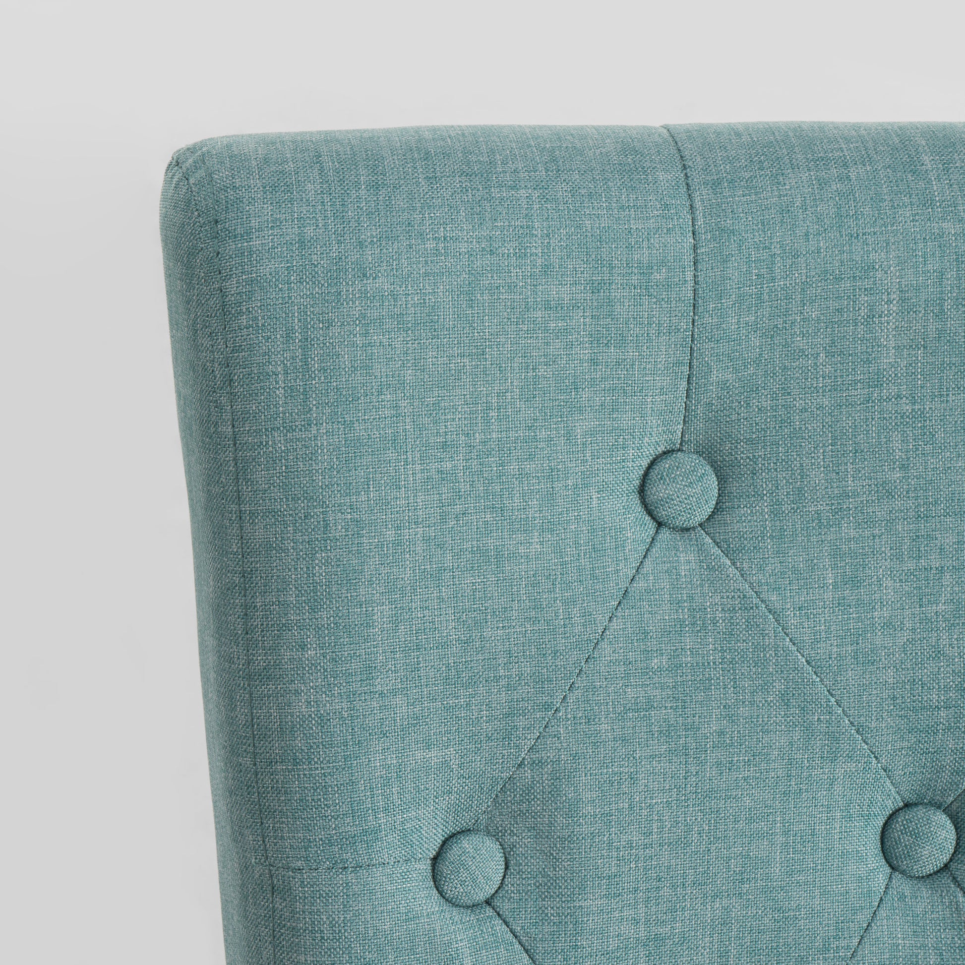 Dining Chair Set Of 2 Blue Fabric