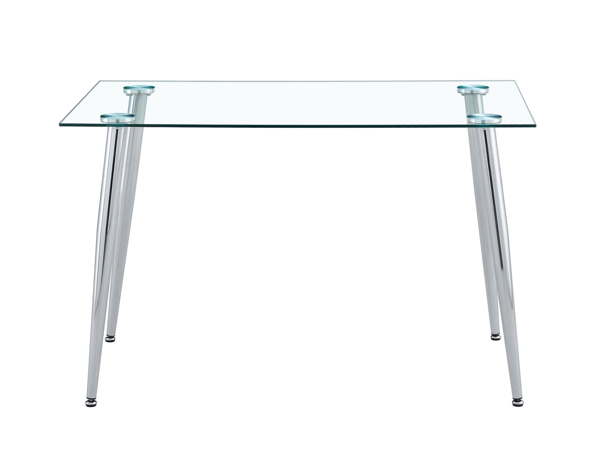 Table Leg For Gt 02, Silver Leg Silver Clear Metal